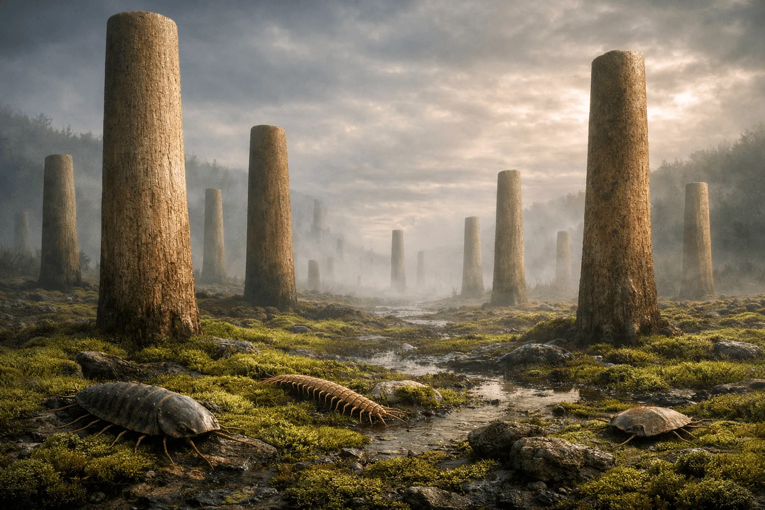 4億年前の地球を支配した「謎の巨人」プロトタキシテスの正体が判明：真菌説を覆す「失われた生物系統」の発見