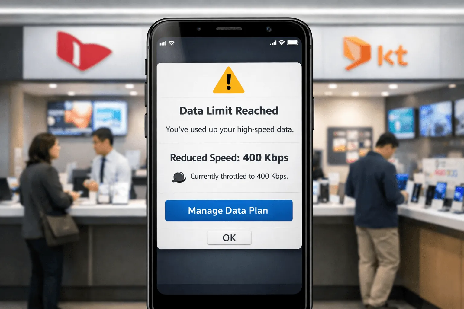 韓国、全LTE・5G料金で低速データ継続へ：月間上限後も400Kbpsで通信可能に