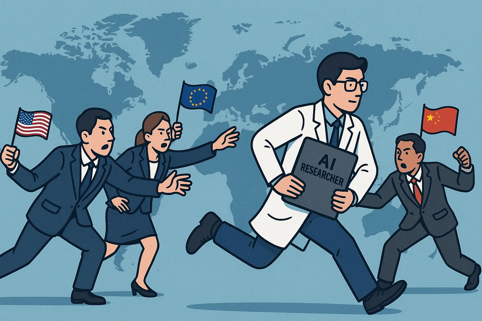 米国からAI頭脳流出の兆候：世界各国で人材獲得競争が始まる