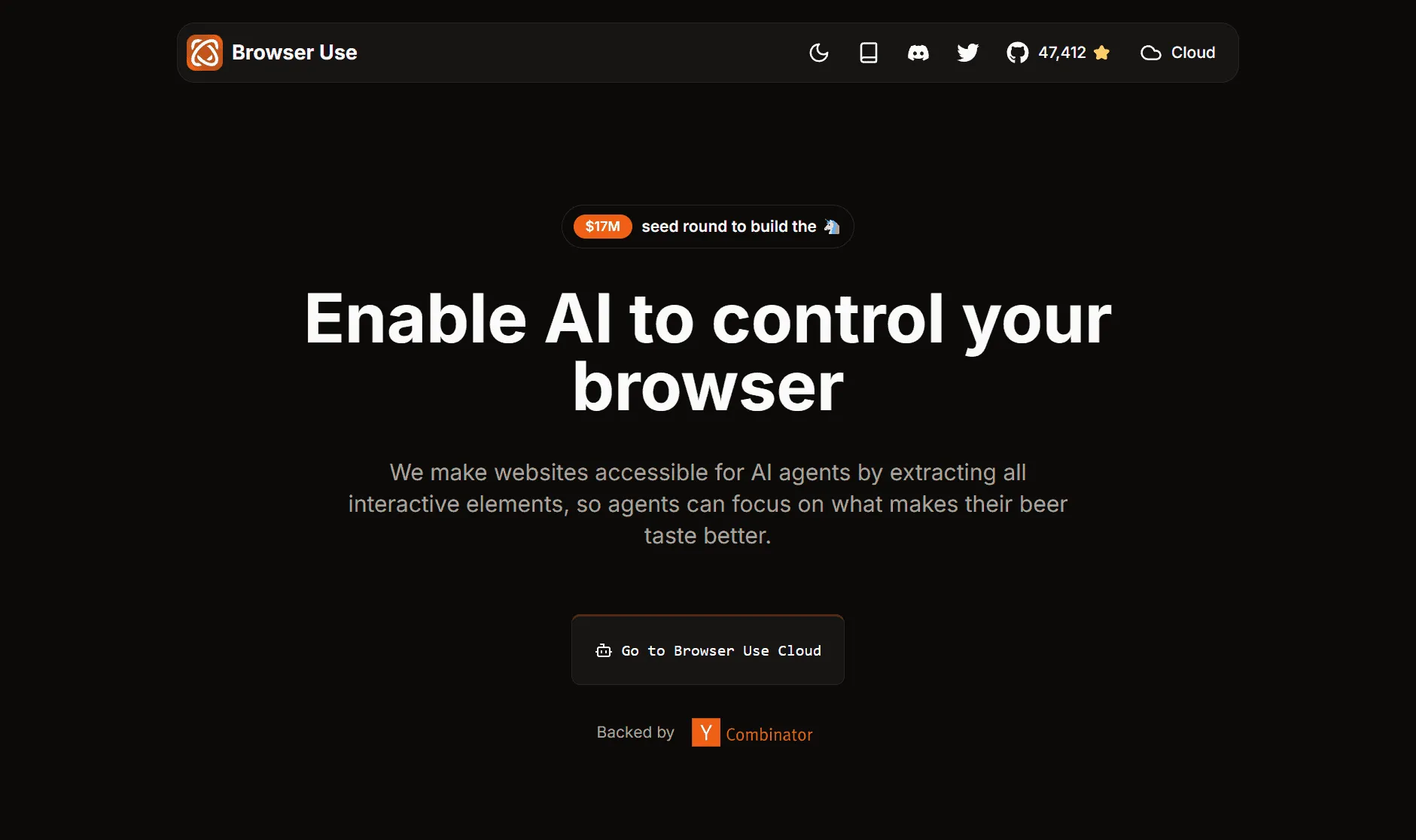 AIエージェント開発のBrowser Useが1,700万ドル調達