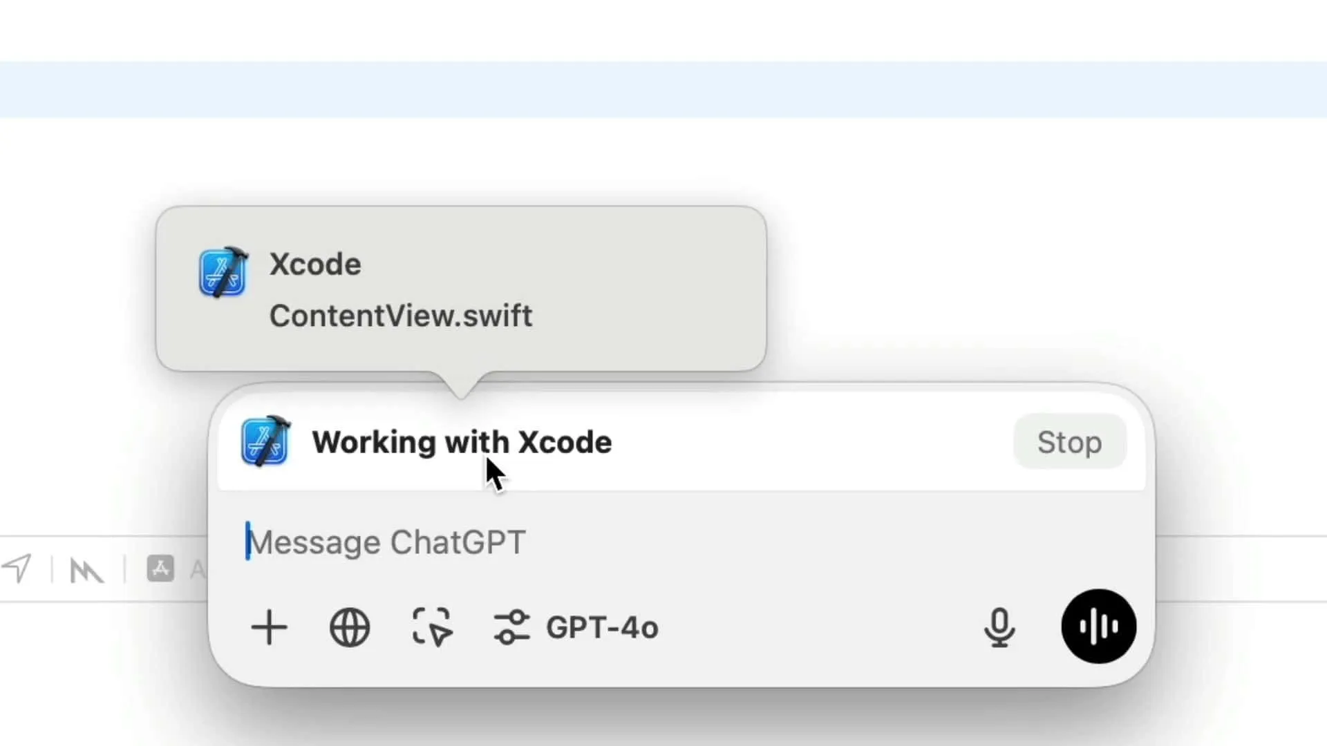 ChatGPTがAppleのXcodeなど一部のサードパーティアプリの内容を読み取ることが出来る様になった