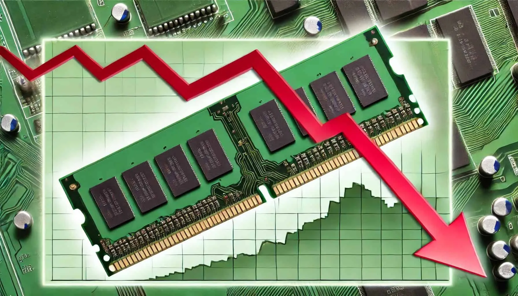 DRAM・NAND価格が急落、消費者需要の低迷で1か月で約20%の下落を記録