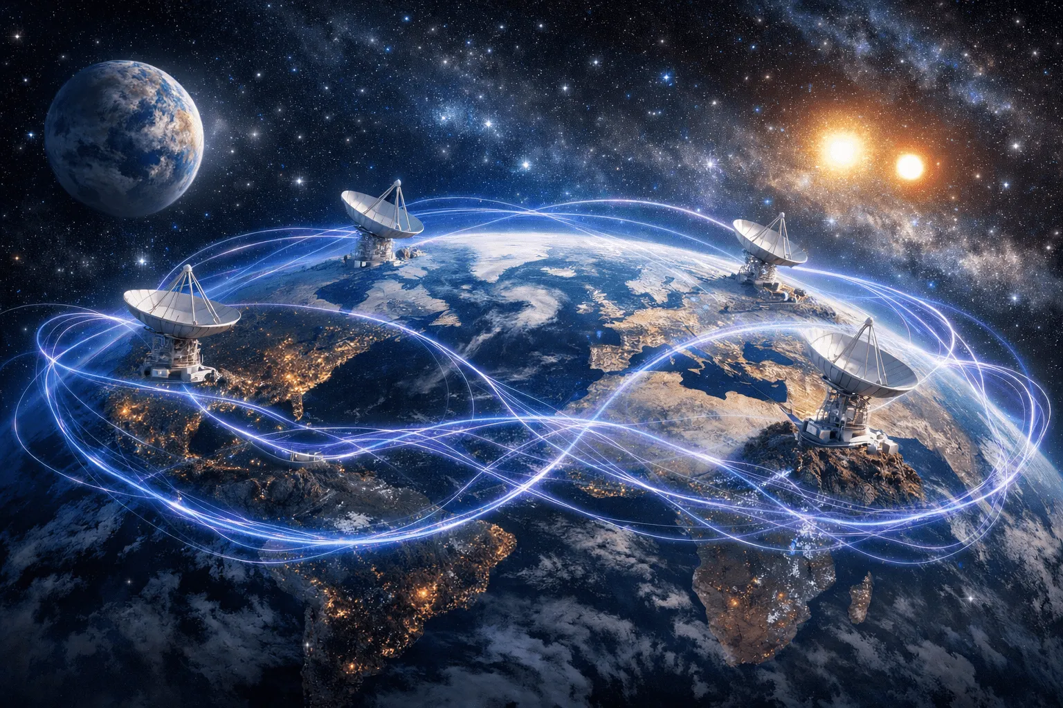 量子もつれが実現する「地球サイズの仮想望遠鏡」：NASAと大学共同チームが光を集めない究極の宇宙観測理論を発表