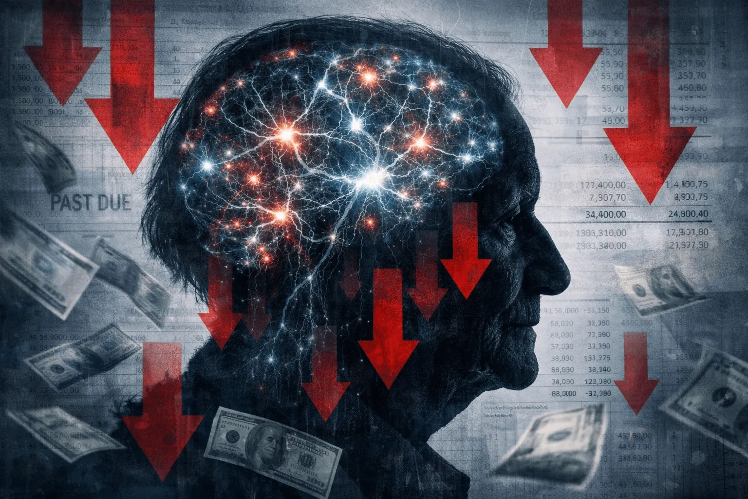 経済的打撃が「脳の老化」を加速させる：記憶力低下と財務状況の非対称な関係を解明