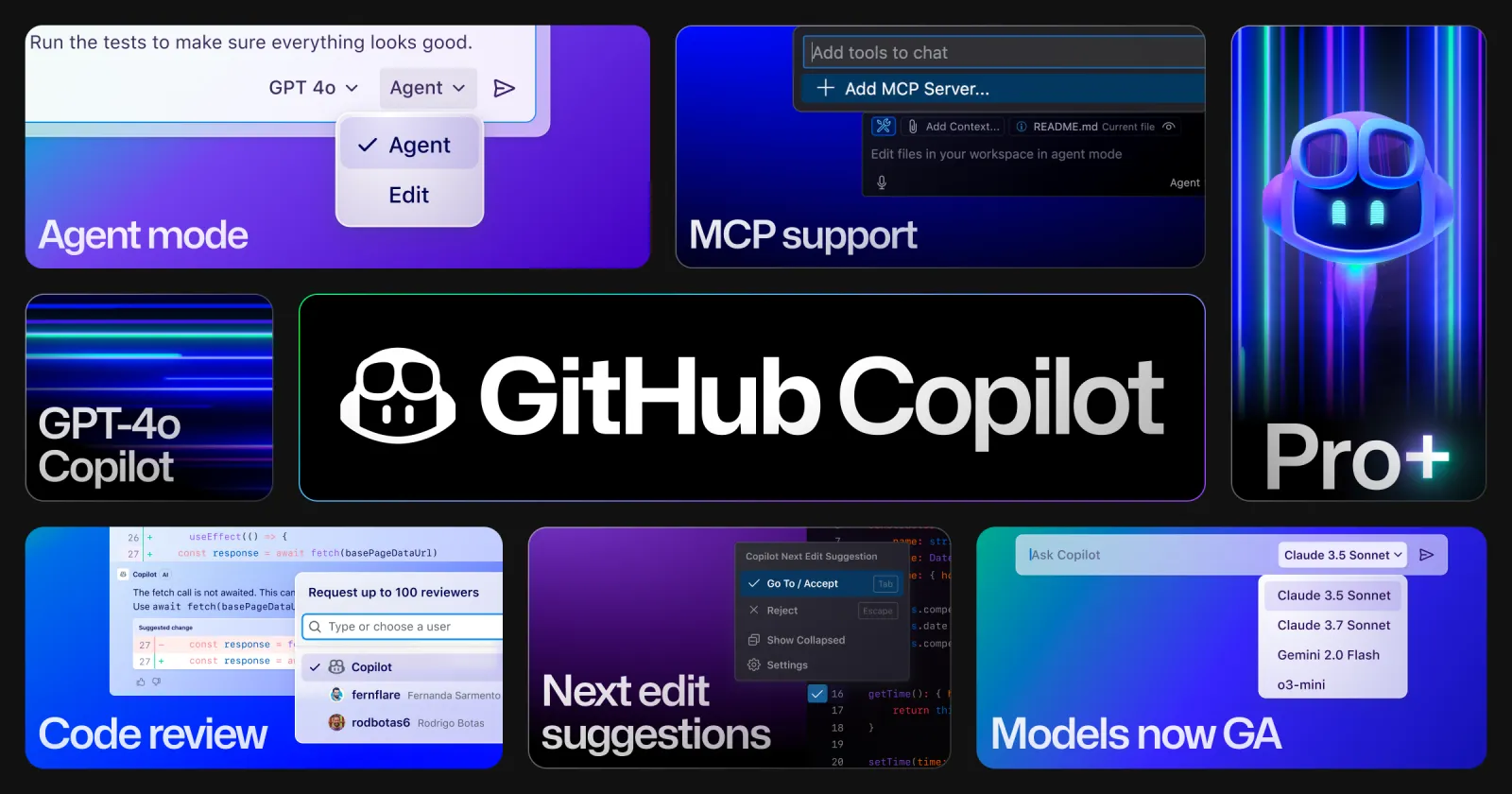 GitHub Copilot、全ユーザーに「エージェントモード」展開、MCP対応、新料金体系導入などで大幅刷新