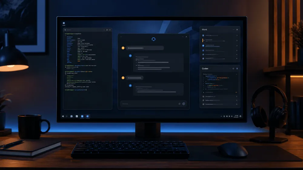 モダンなデスクトップPCの画面