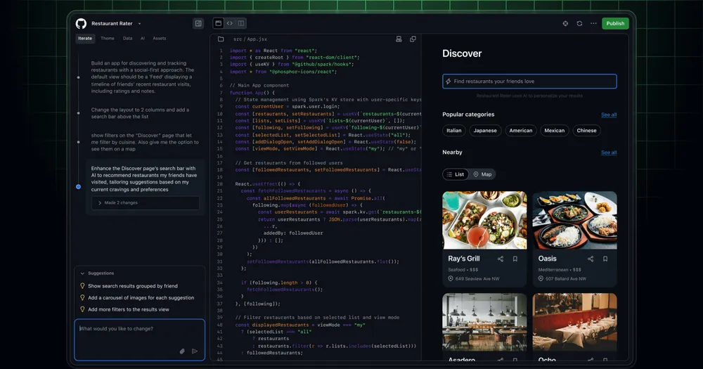 GitHub Spark、Copilot Pro+向けにパブリックプレビュー開始:自然言語による次世代アプリ開発の全貌