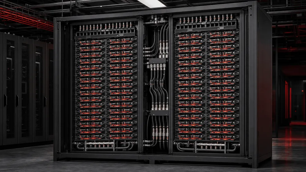 サーバーラックに搭載された多数のコンピューター