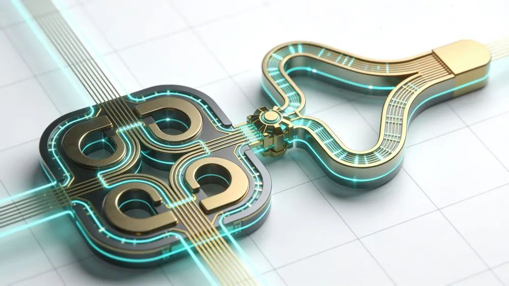 光回路や量子コンピュータの概念図