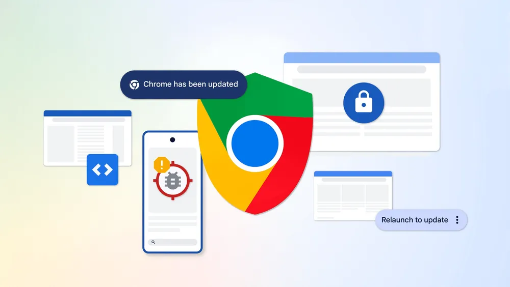 Chromeアップデート完了と再起動