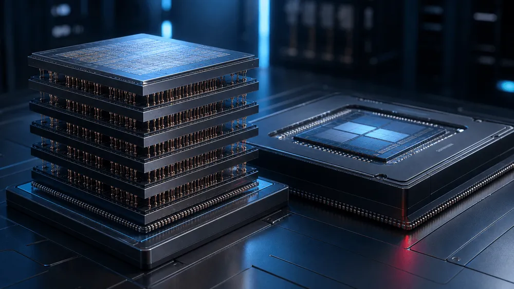 積み重ねられたCPUとGPU