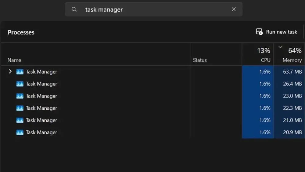 Windows 11、タスクマネージャーが無限増殖する奇妙なバグが発生か