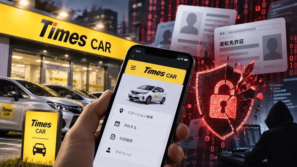 Times CARアプリと個人情報流出のイメージ画像