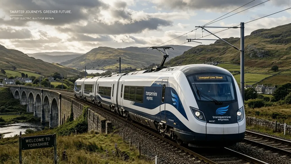 緑豊かな山間部を走るTranspennine Express