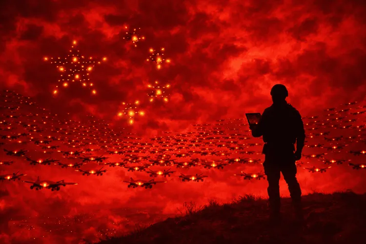 中国人民解放軍が「1人で200機制御」のAIドローン群を実証、飽和攻撃の新たなフェーズへ