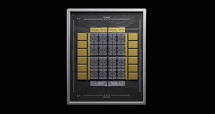 GPUチップのクローズアップ