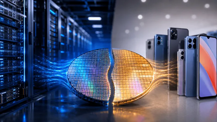 サーバーとスマホ、半導体 wafer