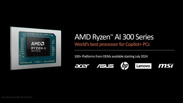 AMD、次世代ノートPC向けに「Ryzen AI 300」プロセッサを発表、QualcommのSnapdragon X Eliteを超えるAI性能