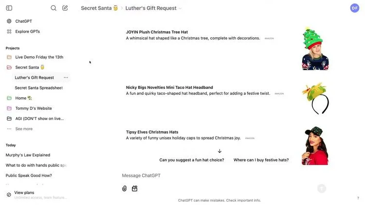OpenAI、ChatGPTにファイル管理機能「プロジェクト」を実装、競合との機能差別化を加速