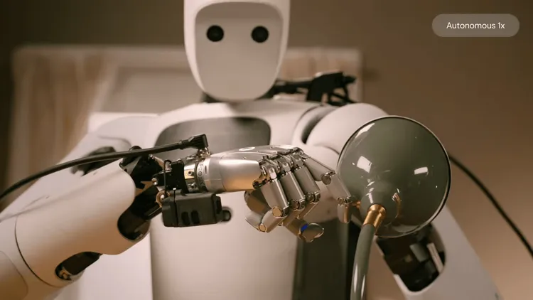 ロボットがランプを操作している