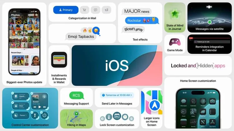 Apple、iOS 18の全機能を公開 &#8211; AIツールやゲームモードなど大幅刷新