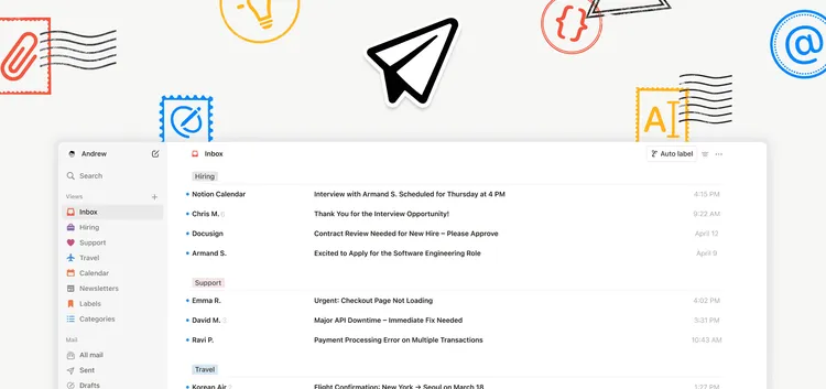 Notionメールが正式リリース：Notion連携のAI搭載Gmailクライアント