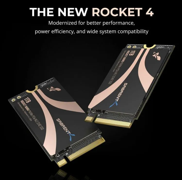 Sabrent、M.2 Type2242対応高速SSD「Rocket Nano 2242 Gen 4 NVMe」を発売