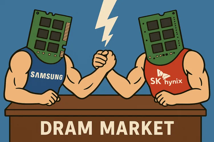 Samsung、DRAM市場でSK hynixに首位明け渡す: HBM戦略の明暗が分ける未来とは?