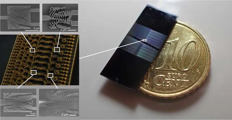 マイクロチップとユーロ硬貨