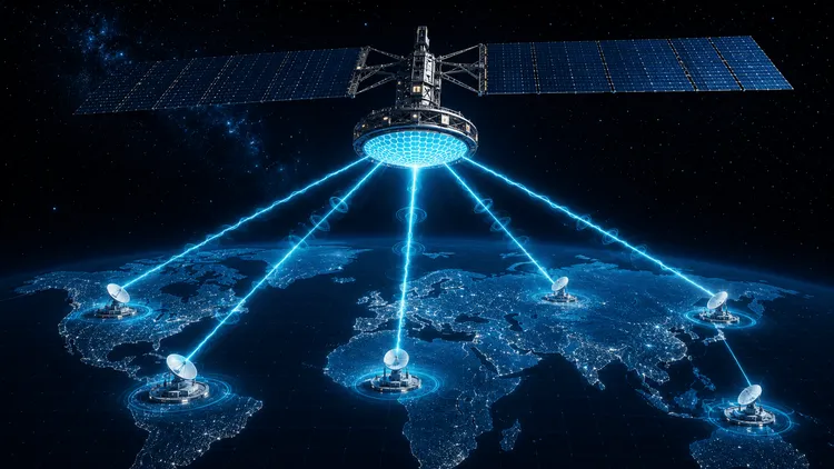 衛星と地球の通信ネットワーク