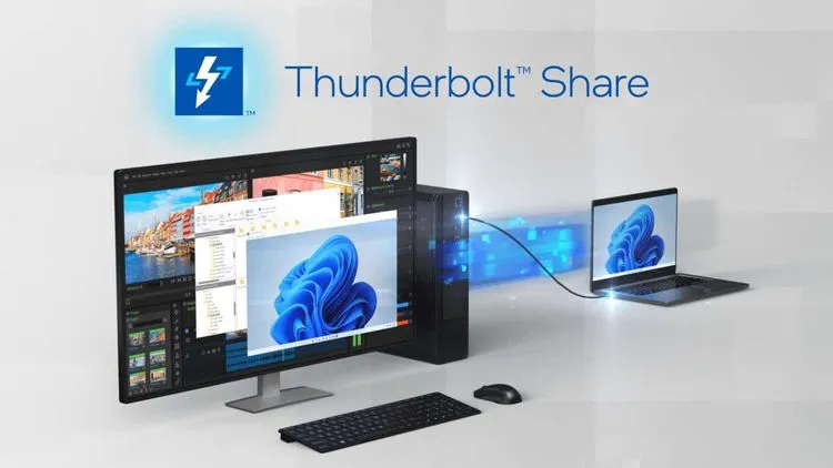 Intel、「Thunderbolt Share」によってThunderboltを使って2台のPCを接続しモニターやデータ共有を可能にする