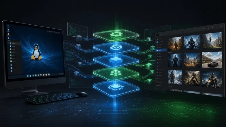 Linuxデスクトップとレイヤー化されたUI
