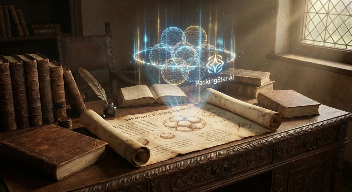 ニュートンが遺した300年の難問に終止符：AI「PackingStar」が「接吻数問題」で大きく記録を塗り替える