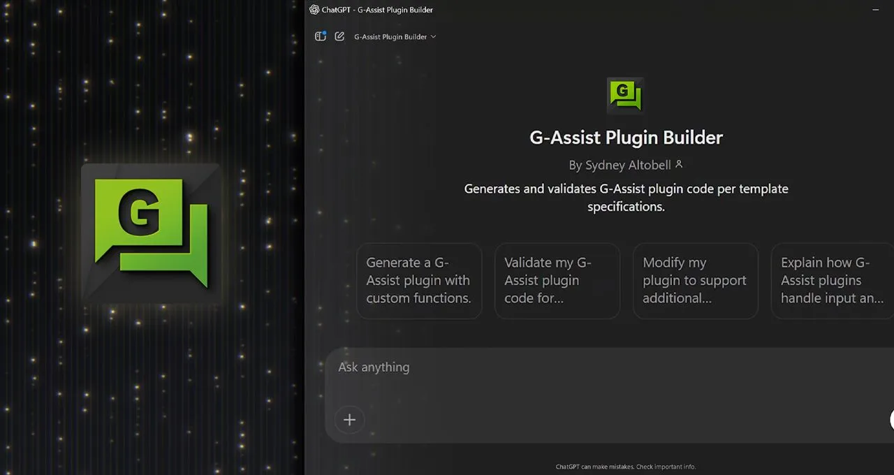 NVIDIA G-Assist、誰でも開発可能なプラグイン機能でAI PCの活用範囲を大幅拡大