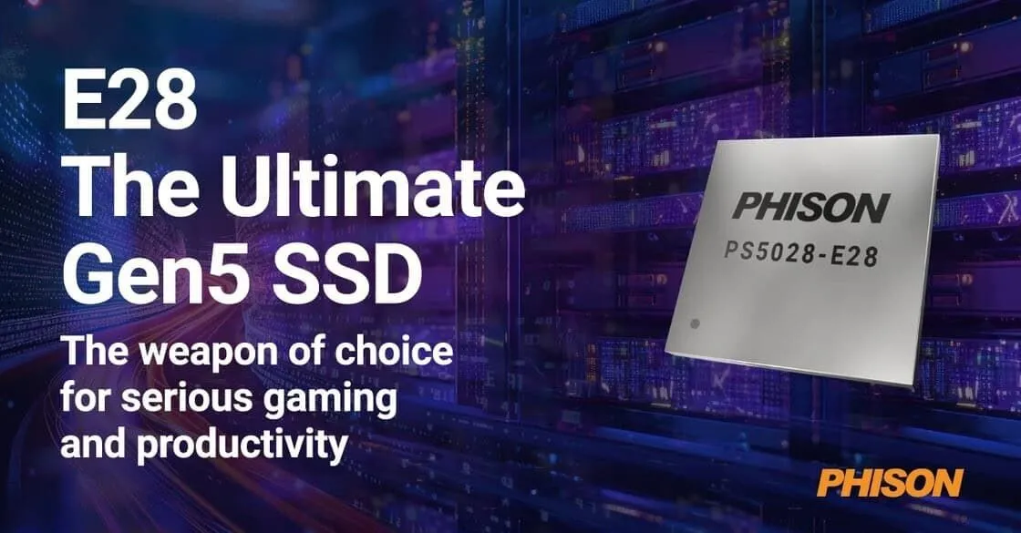 Phison、最速14.5GB/sを実現する6nm Gen 5 SSDコントローラー「E28」を発表、DRAMレス設計の新型「E31T」も登場
