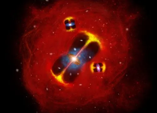宇宙論の標準モデルに亀裂：ビッグバンから14億年の「初期銀河団」で理論限界を超える超高温ガスを検出