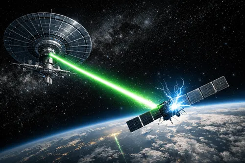 宇宙太陽光発電のレーザーに「通信衛星を撃ち落とす」という重大リスクをはらむ可能性が指摘される