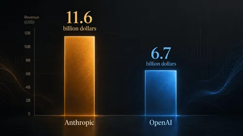 Anthropic、四半期売上116億ドルでOpenAIを初めて上回ると報道