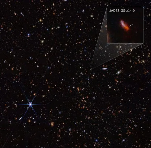 これまでで最も遠方にある銀河をジェイムズ・ウェッブ宇宙望遠鏡が発見