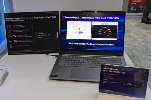 Western Digitalが自社製PCIe Gen5 SSDコントローラーを披露、低消費電力設計でノートPCでもGen 5 SSDを実現