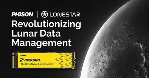 月面データセンター実現へ、PhisonとLonestarが提携しストレージを打ち上げ