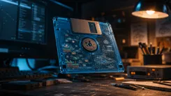 フロッピーディスクにゲームの世界が広がる