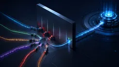 多様なデータが壁を越え、中央装置で処理される図