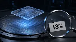 半導体ウェハーと18%の表示