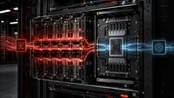 サーバーラック内のデータフロー