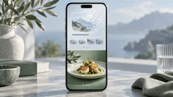 スマートフォンの画面に写真加工の編集画面が表示されている