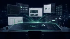サイバー空間のデータ分析画面