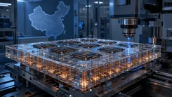 半導体製造装置と中国地図