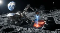 月面基地建設は、月の砂をレーザーで建材に変え3Dプリントすることで実現する
