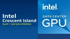 Intel、AI推論向け新GPU「Crescent Island」発表。Xe3Pと異例の160GB LPDDR5Xメモリ搭載